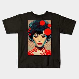 Modern woman in pop-art style Kids T-Shirt